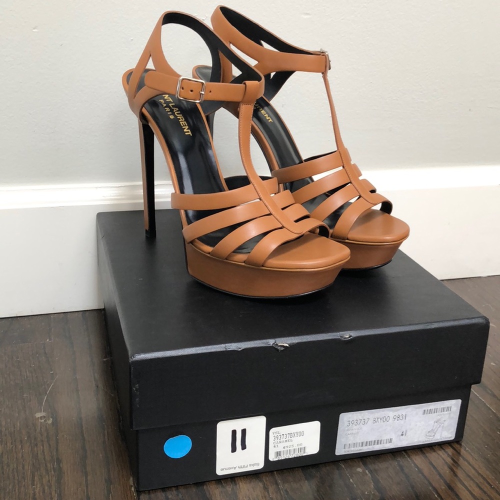 Saint Laurent , YSL Caramel heels